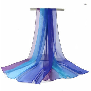 Luxury Gradient Silk Shawl – Elegant & Lightweight Fashion Wrap for All Seasons