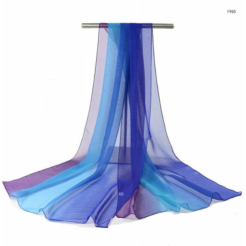 Luxury Gradient Silk Shawl – Elegant & Lightweight Fashion Wrap for All Seasons