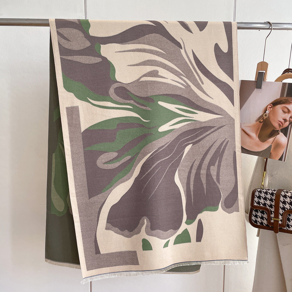 Artificial Cashmere Scarf – Women's Autumn & Winter Wrap (65x185cm)