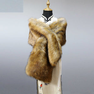 Luxury Faux Fur Shawl – Warm & Elegant Winter Wrap