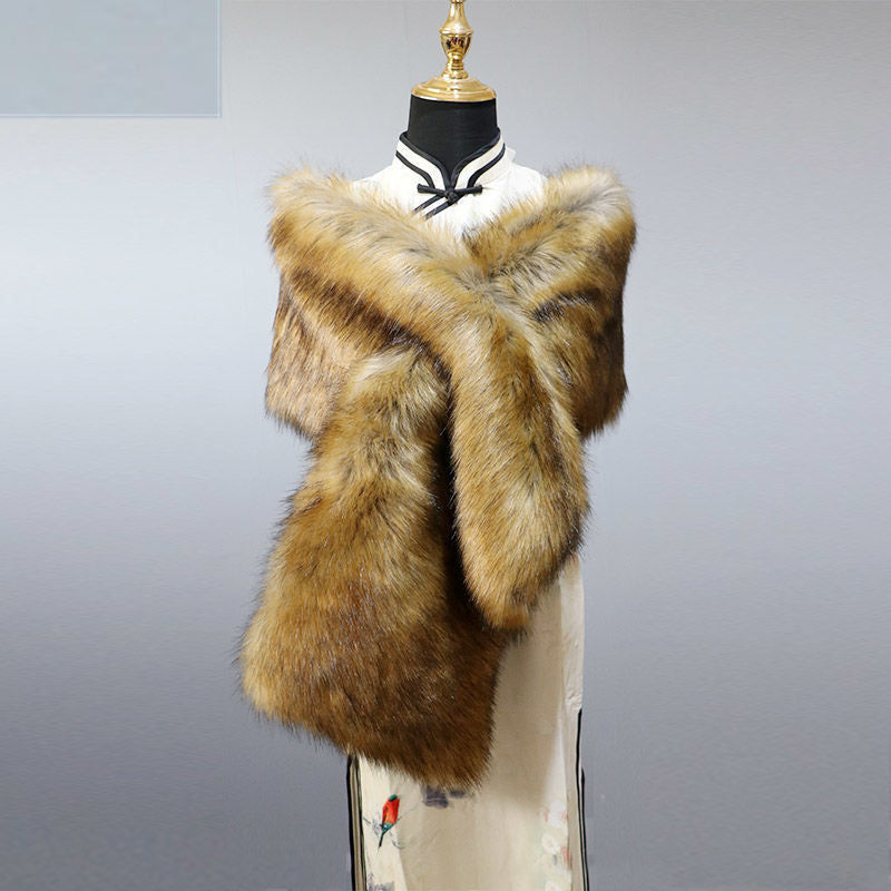 Luxury Faux Fur Shawl – Warm & Elegant Winter Wrap
