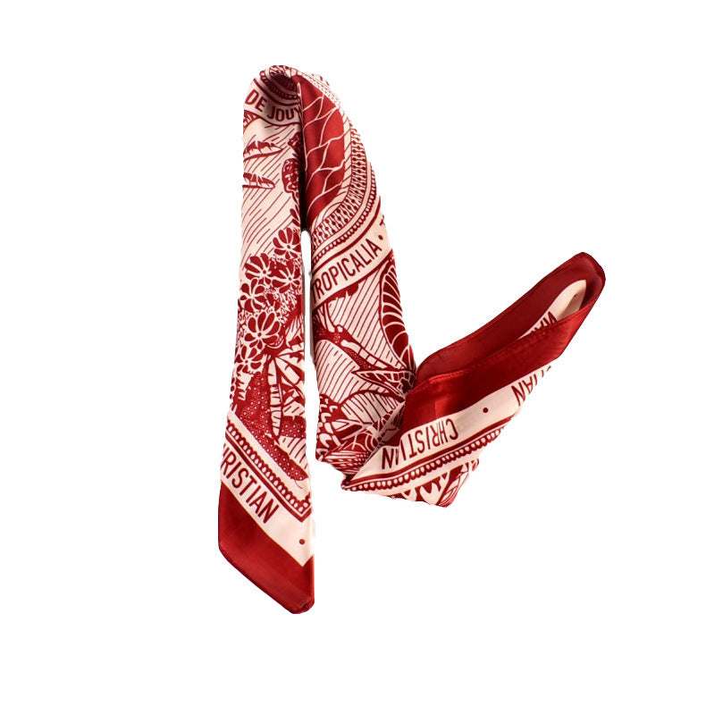 Silk Satin 70x70 Headscarf – Elegant Coconut Silk Towel for Women