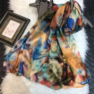 Luxury Silk Long Strip Shawl – Elegant & Stylish Women's Scarf (180x110cm)