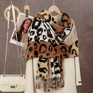 Women's Cashmere-Like Duplex Printed Scarf – Soft, Warm & Stylish Winter Wrap (180x70 cm)