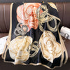 Women's Lightweight Sunscreen Scarf – Floral Print Rayon Wrap (90x180cm)