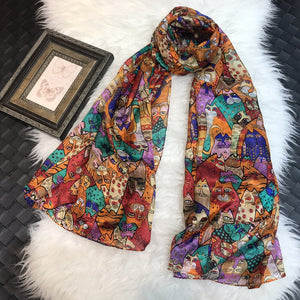 Luxury Silk Long Strip Shawl – Elegant & Stylish Women's Scarf (180x110cm)