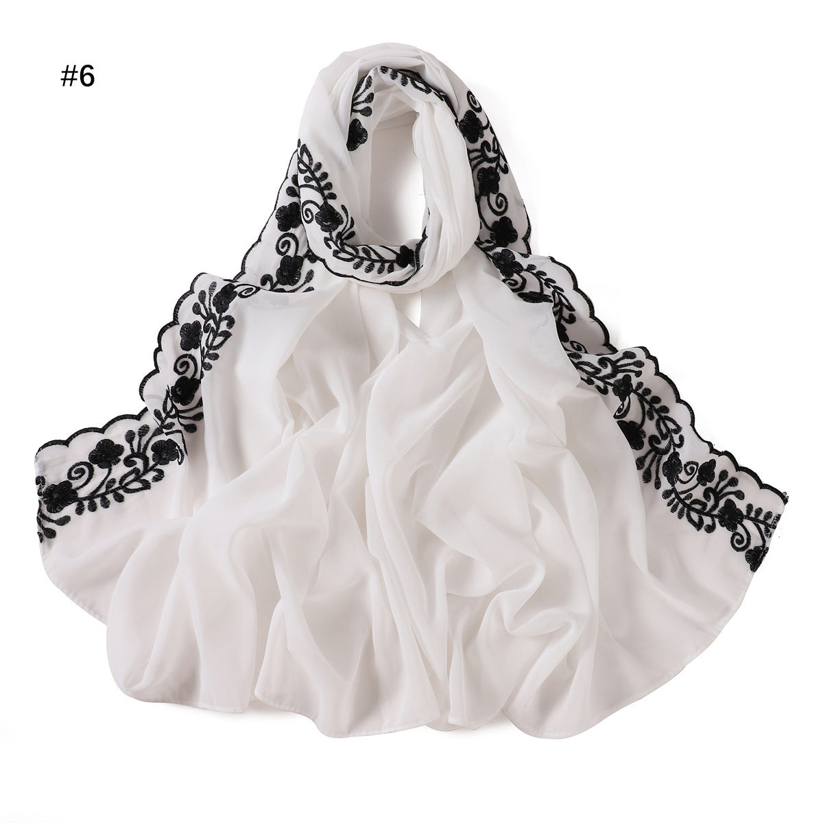 Elegant Solid Color Chiffon Scarf for Women – Lightweight & Versatile (72x175cm)