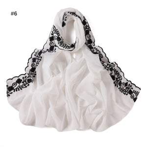 Elegant Solid Color Chiffon Scarf for Women – Lightweight & Versatile (72x175cm)