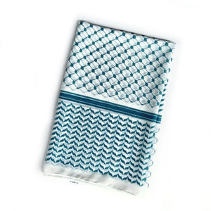 Lightweight Chiffon Plaid Scarf – Arabic-Style Printed Shawl (70x180cm)