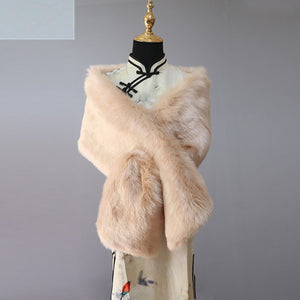 Luxury Faux Fur Shawl – Warm & Elegant Winter Wrap