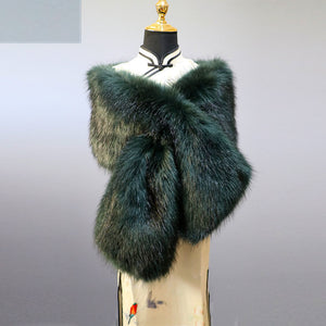 Luxury Faux Fur Shawl – Warm & Elegant Winter Wrap