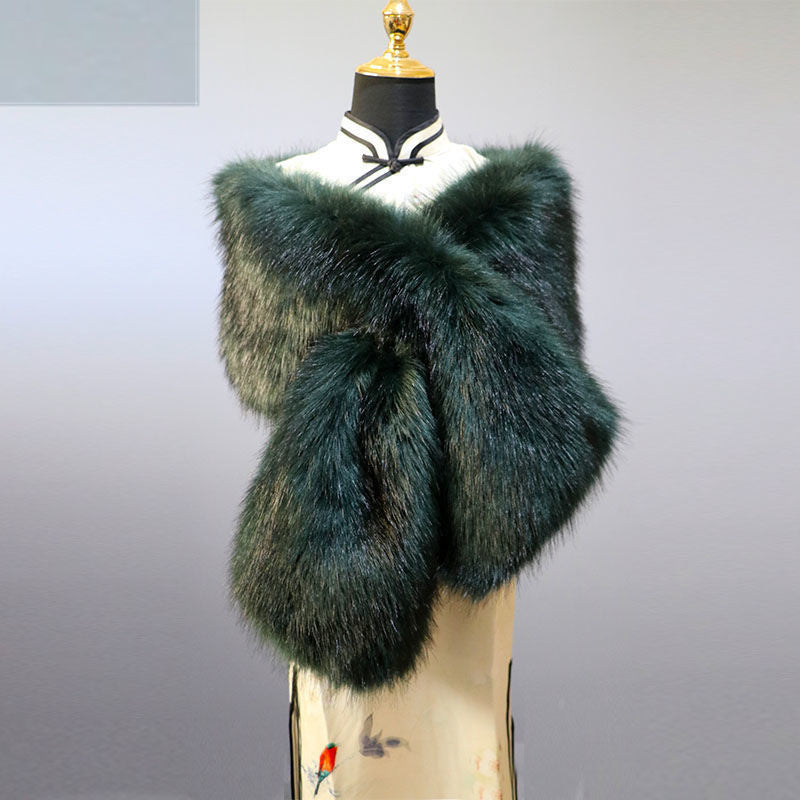 Luxury Faux Fur Shawl – Warm & Elegant Winter Wrap