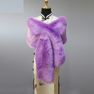 Luxury Faux Fur Shawl – Warm & Elegant Winter Wrap