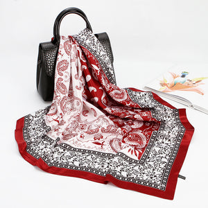 Elegant 90cm Silk Square Scarf – Lightweight & Stylish for All Seasons