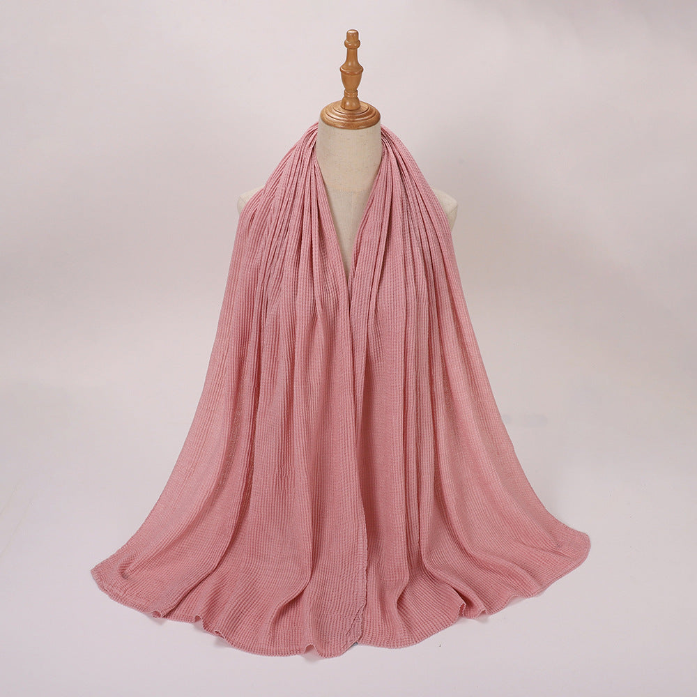 Silver Silk Crumpled Toe Scarf