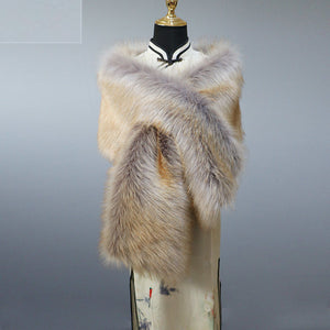 Luxury Faux Fur Shawl – Warm & Elegant Winter Wrap