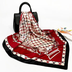 Elegant 90cm Silk Square Scarf – Lightweight & Stylish for All Seasons