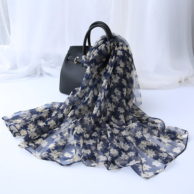 Ladies' Fashion Versatile Decorative Silk Scarf – Elegant & Chic