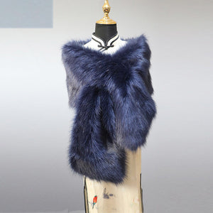 Luxury Faux Fur Shawl – Warm & Elegant Winter Wrap