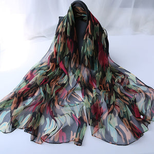 Ladies' Fashion Versatile Decorative Silk Scarf – Elegant & Chic