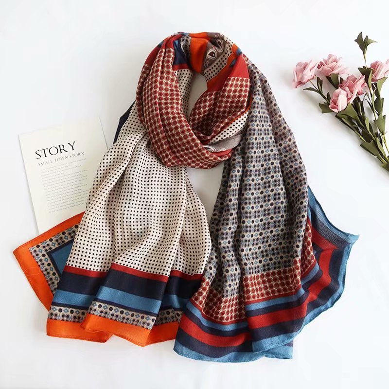 Shawl Autumn & Winter Warm British Plaid Korean Style Scarf (Dual-Use)