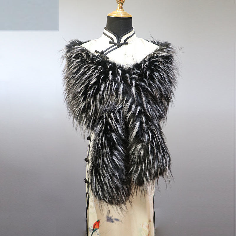 Luxury Faux Fur Shawl – Warm & Elegant Winter Wrap