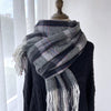 Women's Plaid Winter Scarf – Soft Cashmere-Feel Wrap (180x70cm)