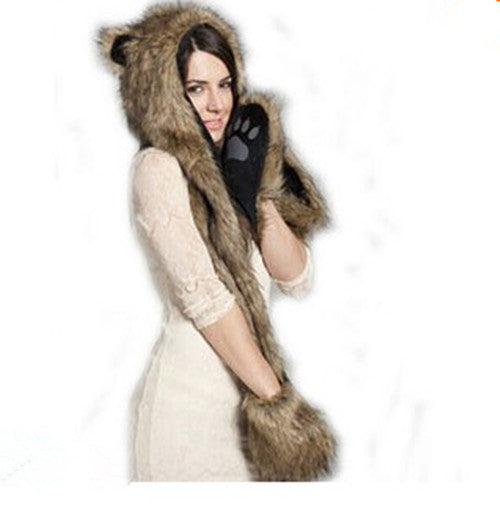 Women's Winter Fur Hat & Scarf Set – Stylish & Warm