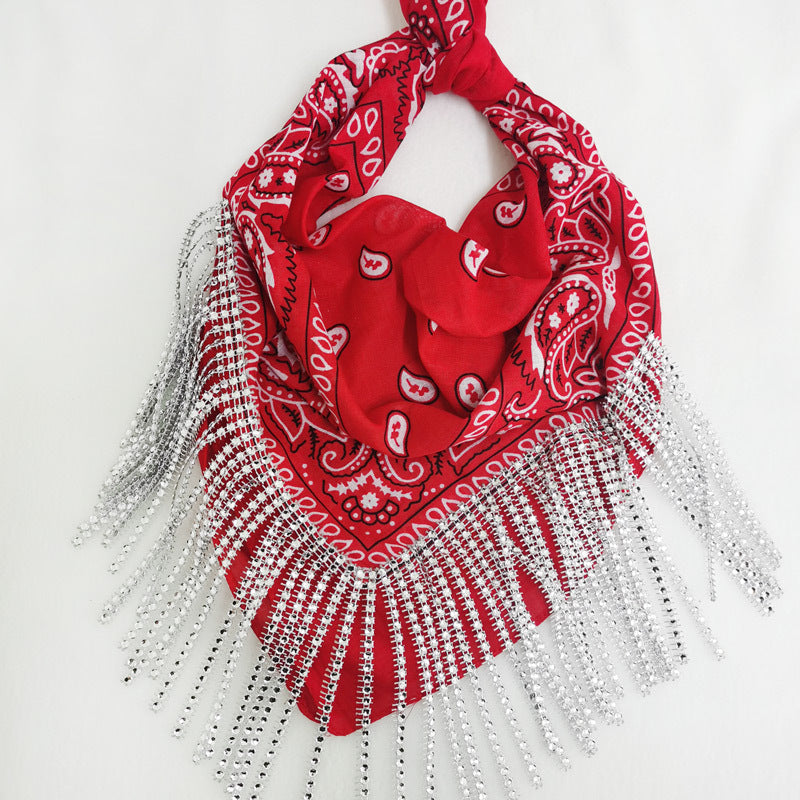 Paisley Vintage Diamond Tassel Scarf – Classic Elegance