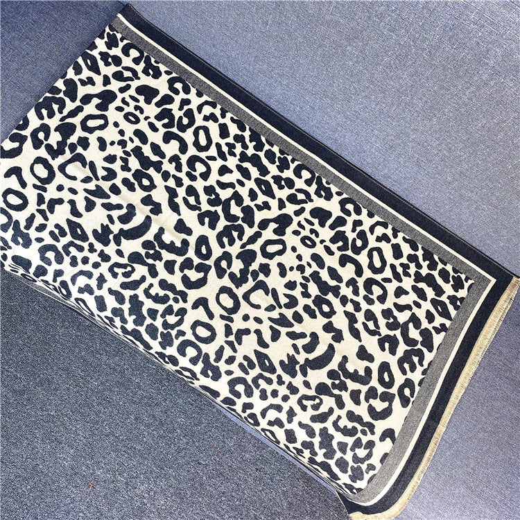 Long Fringed Scarf – Women’s Winter Imitation Cashmere
