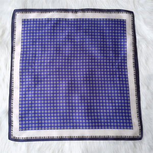 Square Imitated Silk Scarf – Geometric Pattern