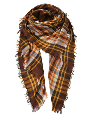 European & American Autumn and Winter Plaid Square Scarf Shawl