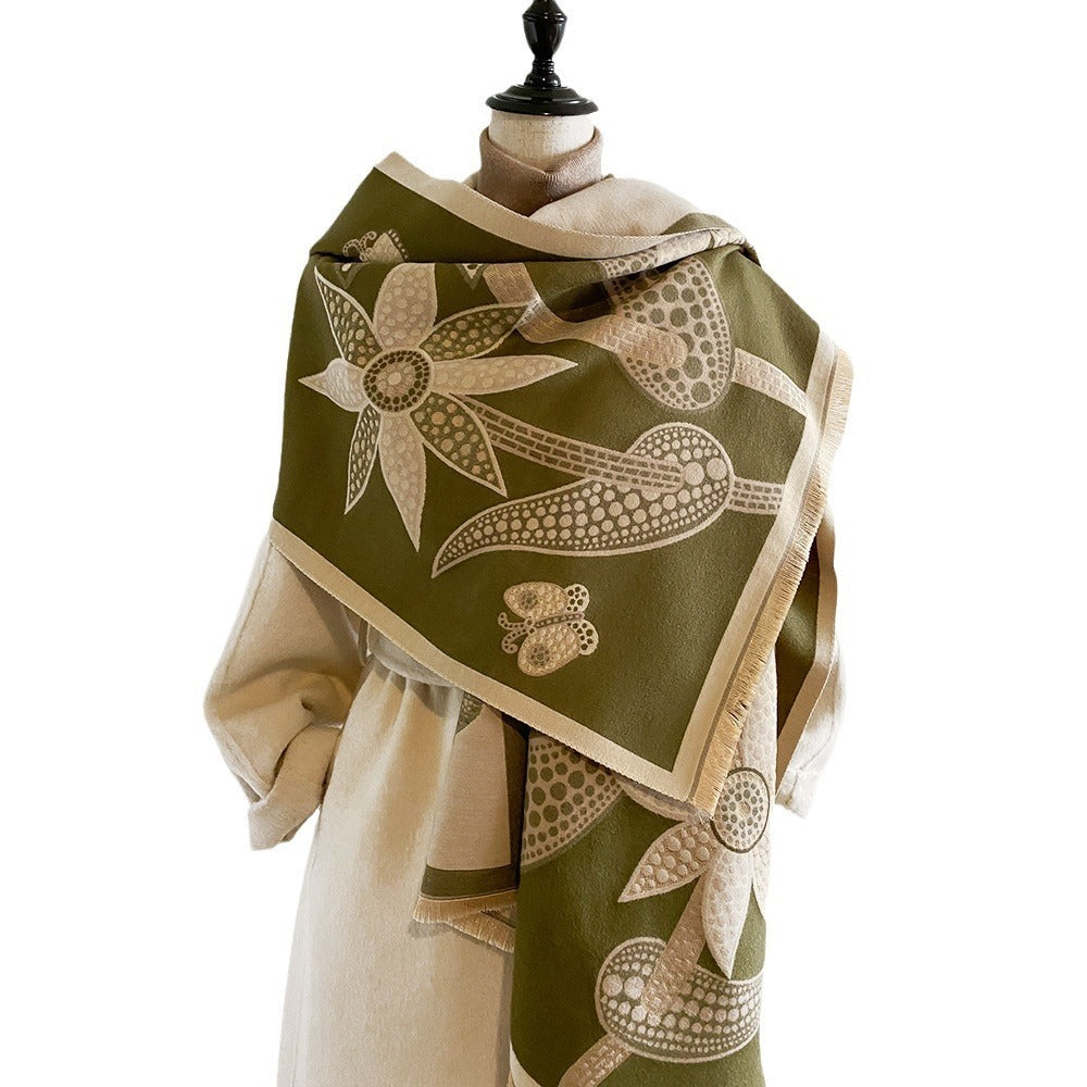 Women's Winter Artificial Cashmere Scarf – Soft & Warm High-Grade Wrap (65x185cm)