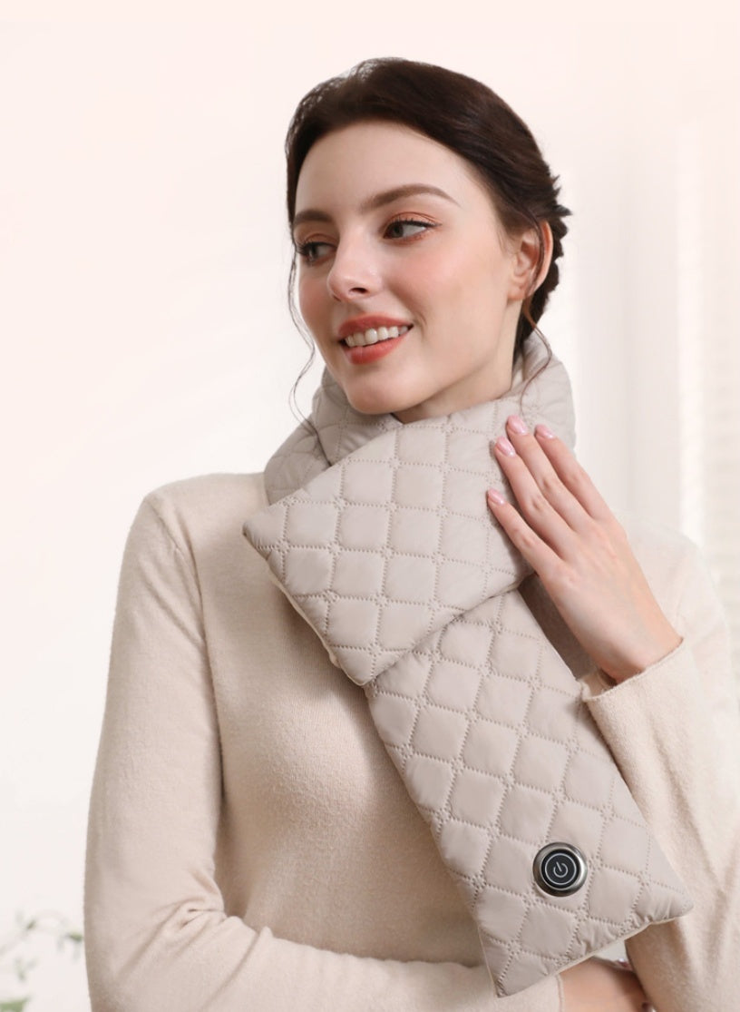 USB Electric Heating Scarf – Winter Warm Belt with Rechargeable Power Bank