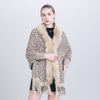 Faux Fur Collar Knitted Shawl – Cozy & Stylish for Autumn and Winter