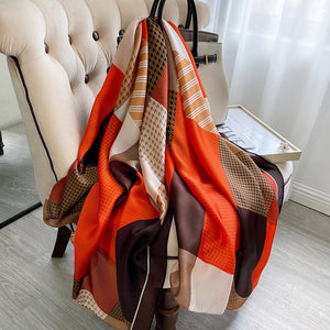 Winter Warm Vintage Print Chain Scarf (90x180cm)