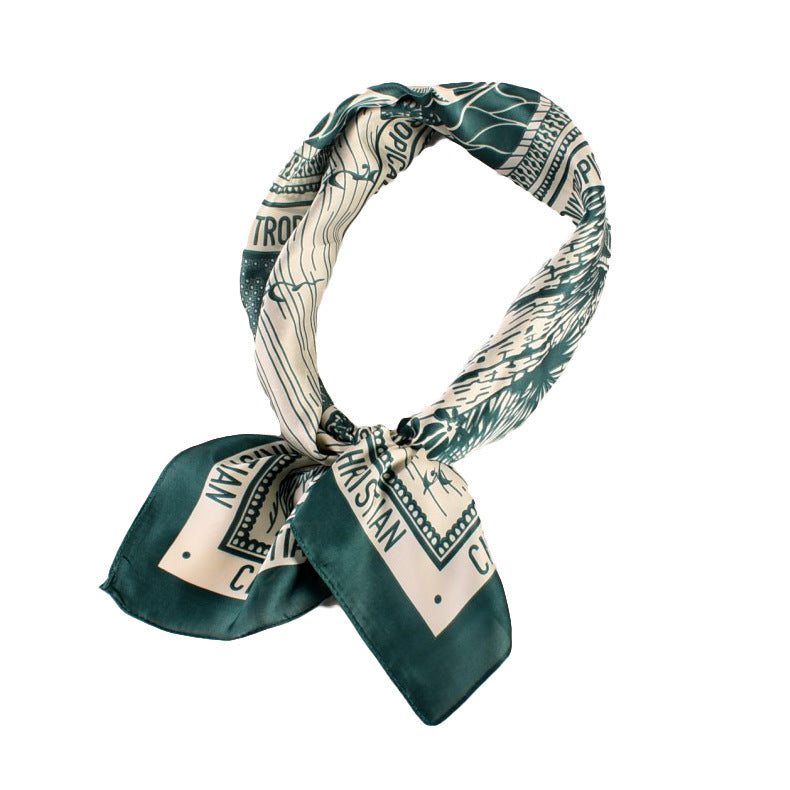 Silk Satin 70x70 Headscarf – Elegant Coconut Silk Towel for Women