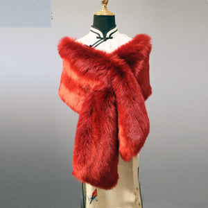 Luxury Faux Fur Shawl – Warm & Elegant Winter Wrap