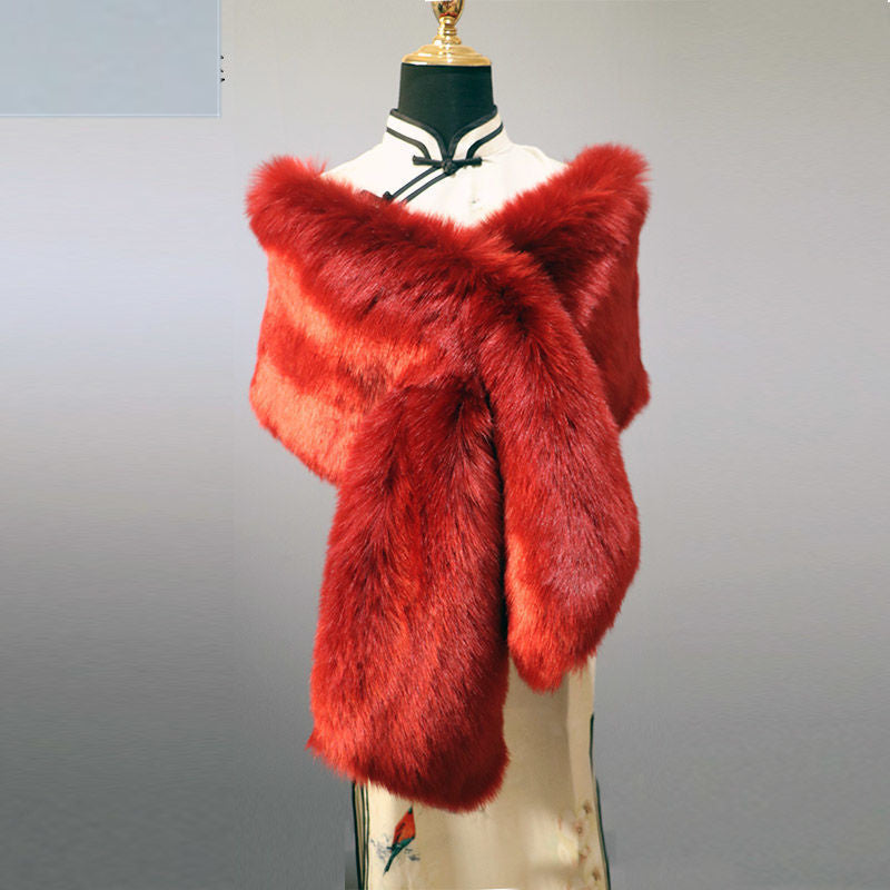 Luxury Faux Fur Shawl – Warm & Elegant Winter Wrap