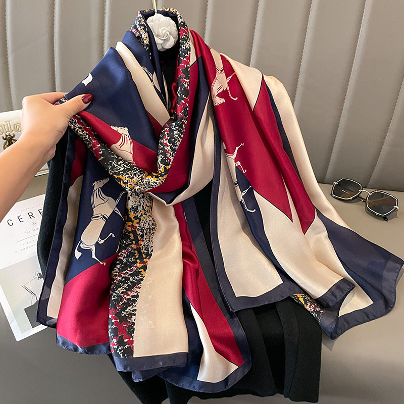 Winter Warm Vintage Print Chain Scarf (90x180cm)