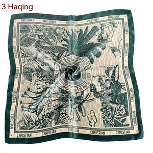Silk Satin 70x70 Headscarf – Elegant Coconut Silk Towel for Women